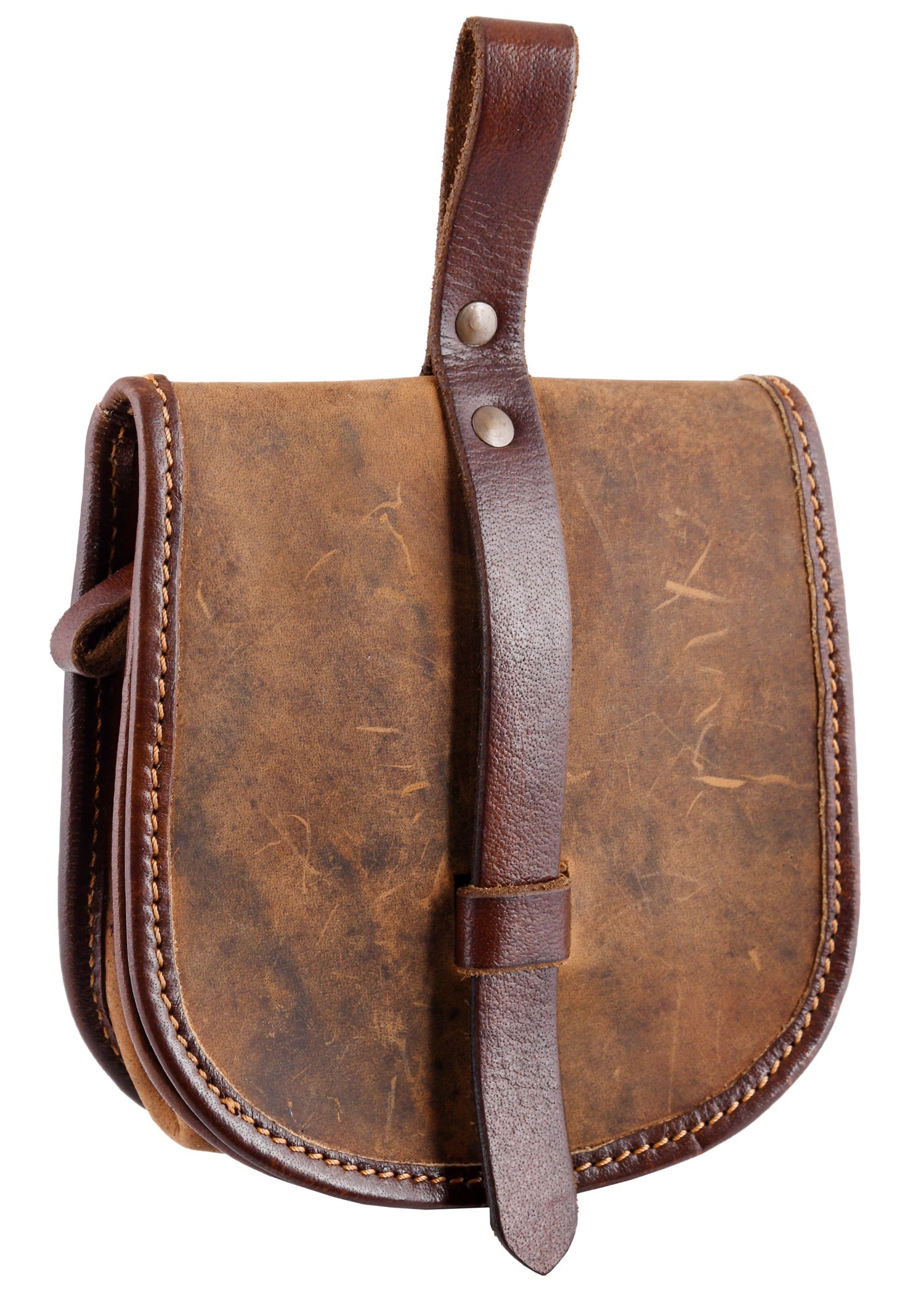Gürteltasche Sindri aus braunem Fettleder