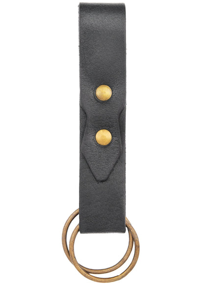 Schwarzer Leder Rockzipfelhalter für Mittelalter Gürtel