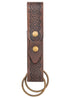 Leder Rockzipfelhalter mit Prägung   braun