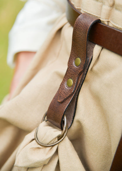 rockzipfel halter aus leder mittelalter guertelhalter braun