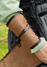 Leder Armschützer mit Schnürung, Braun (Paar)