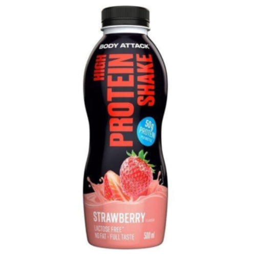 Body Attack High Protein Shake 12X500Ml Strawberry