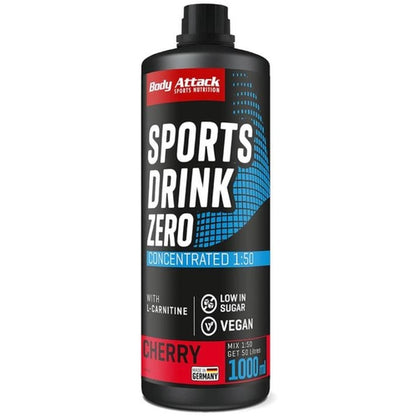 Body Attack Sports Drink Zero 1000 Ml Kirsche-Banane