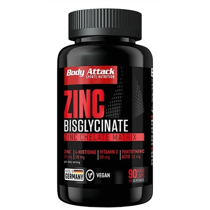 Body Attack Zink Bisglycinate 90 Kapseln