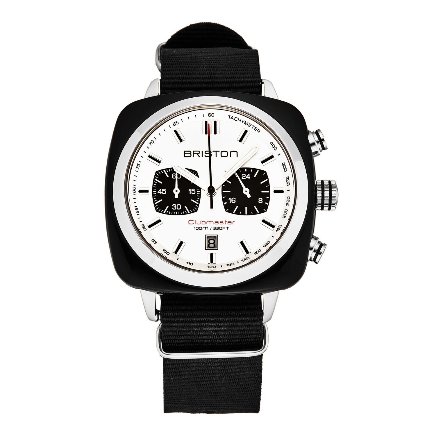 Briston Streamliner Digital Steel – Argent/Noir