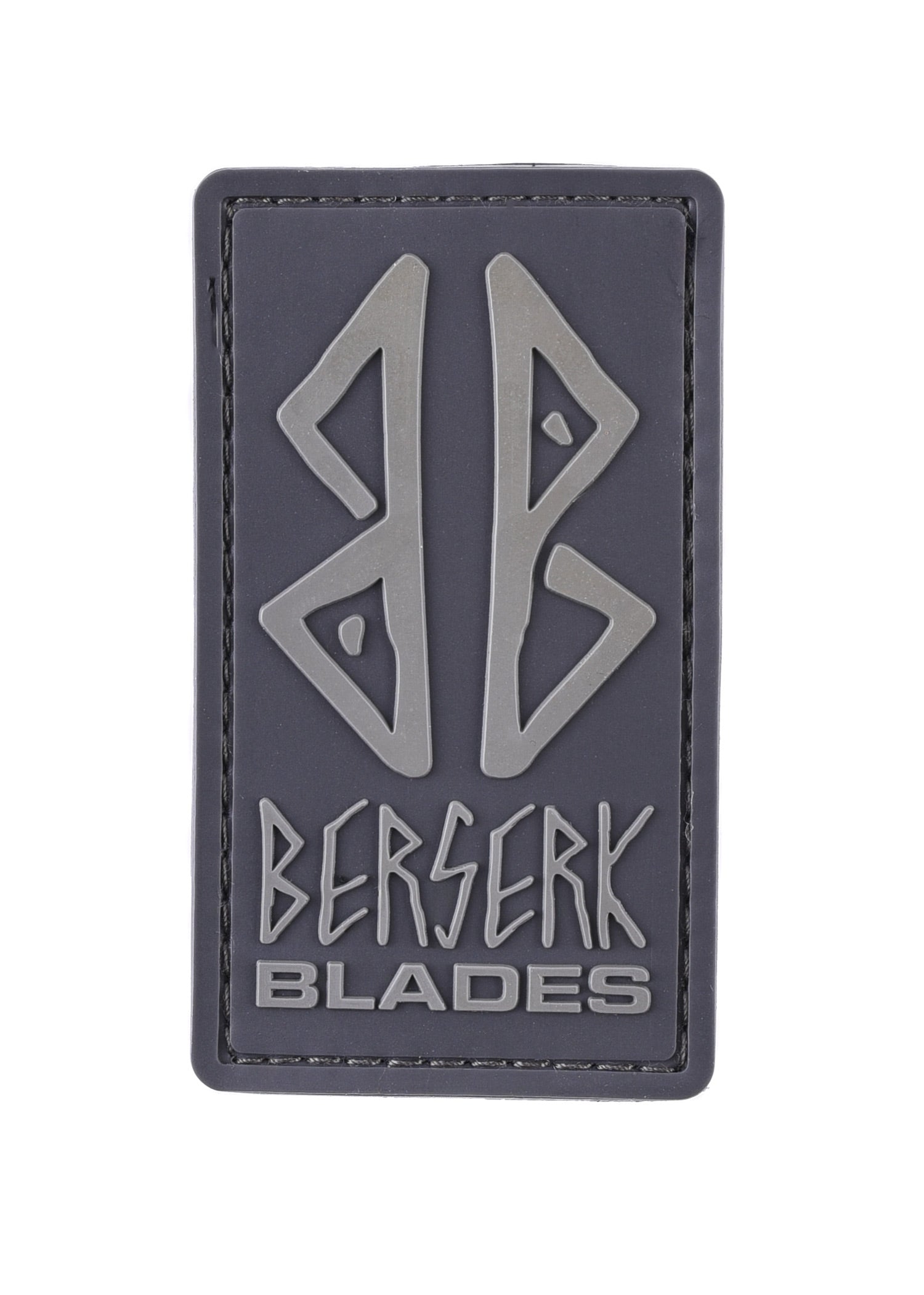 Berserk Blades PVC Patch – Dunkelgrau mit Klett