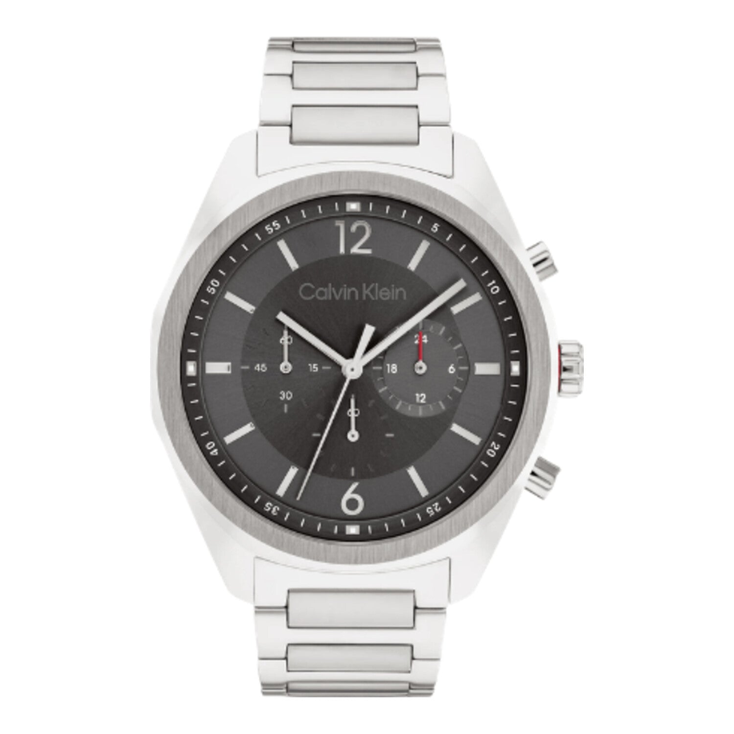 Montre à quartz minimaliste en acier inoxydable avec bracelet en métal