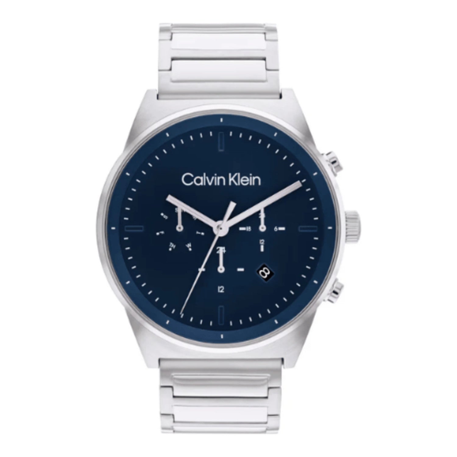 Montre à quartz minimaliste en acier inoxydable avec bracelet en métal