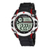 Herren Quarzuhr_mit_rotem_Gehuse_schwarzem_Kunststoffarmband_und_groem_Zifferblatt_472_mm