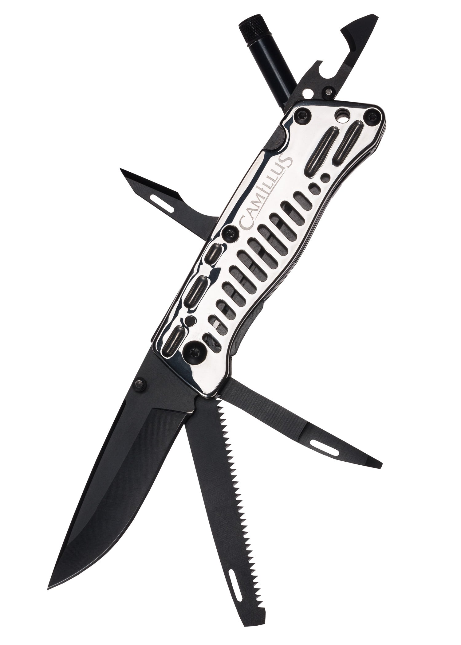 Camillus Trekus Pro 9 in 1 Multitool mit LED &amp; Feuerstarter
