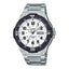 Montre de sport analogique en acier à cadran blanc