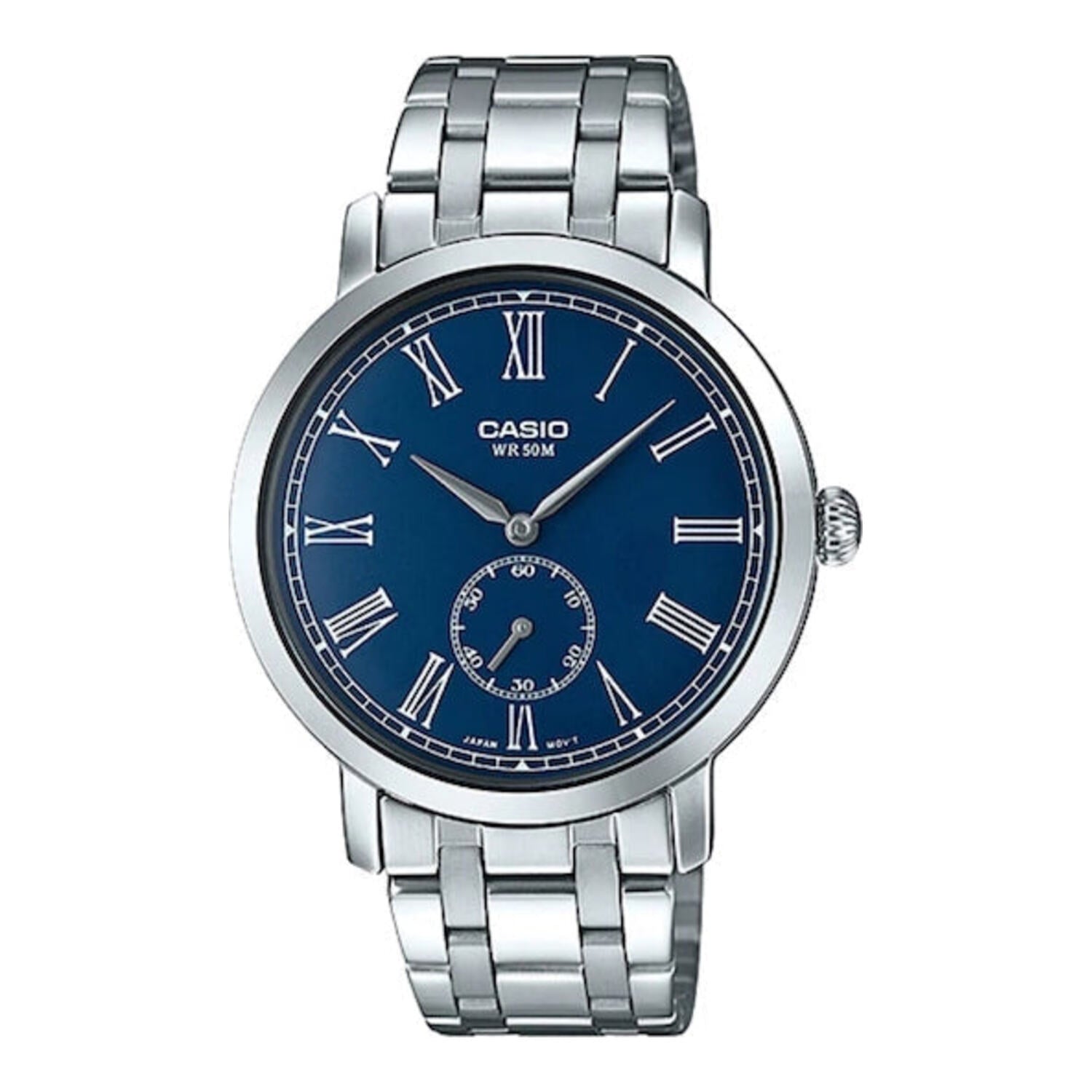 Montre Casio Classic à verre bombé et cadran bleu