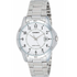 Casio Herren Analog Quarzuhr mit Edelstahlgehäuse und Edelstahlarmband, weißes Zifferblatt
