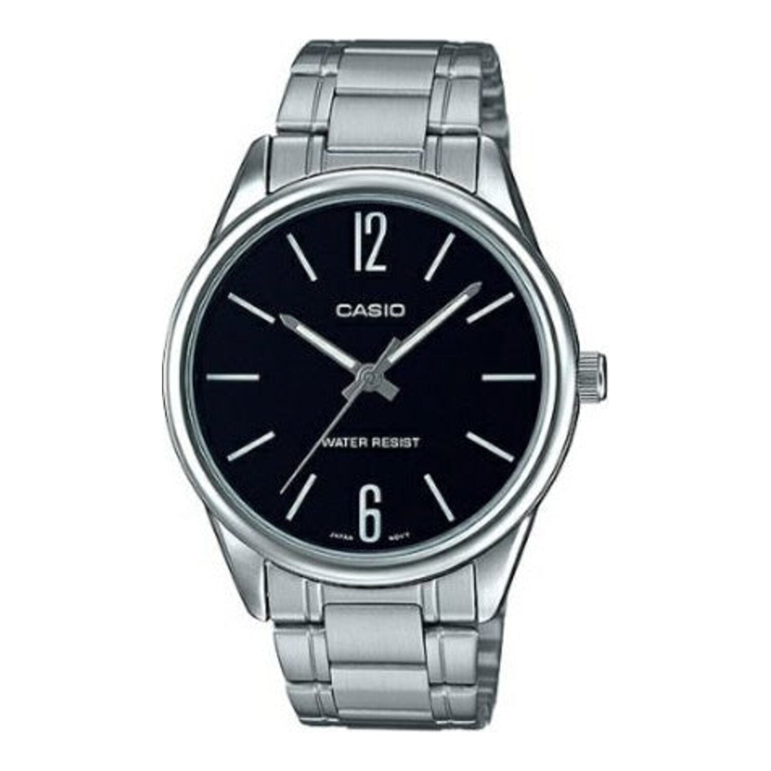 Montre analogique Casio Collection MTP V005D 1B pour homme en acier inoxydable