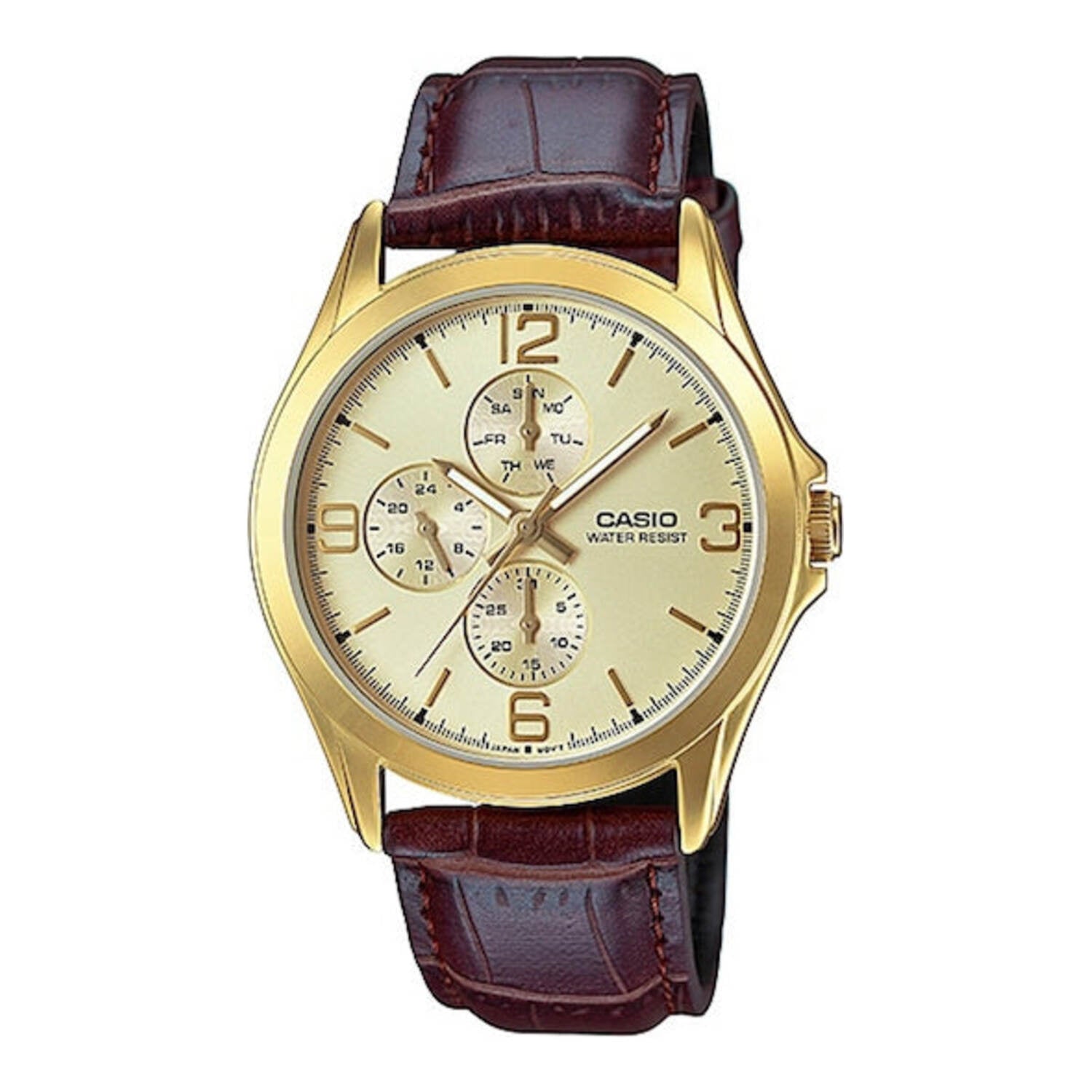Montre analogique pour homme Casio Collection MTP V301GL 9A en cuir