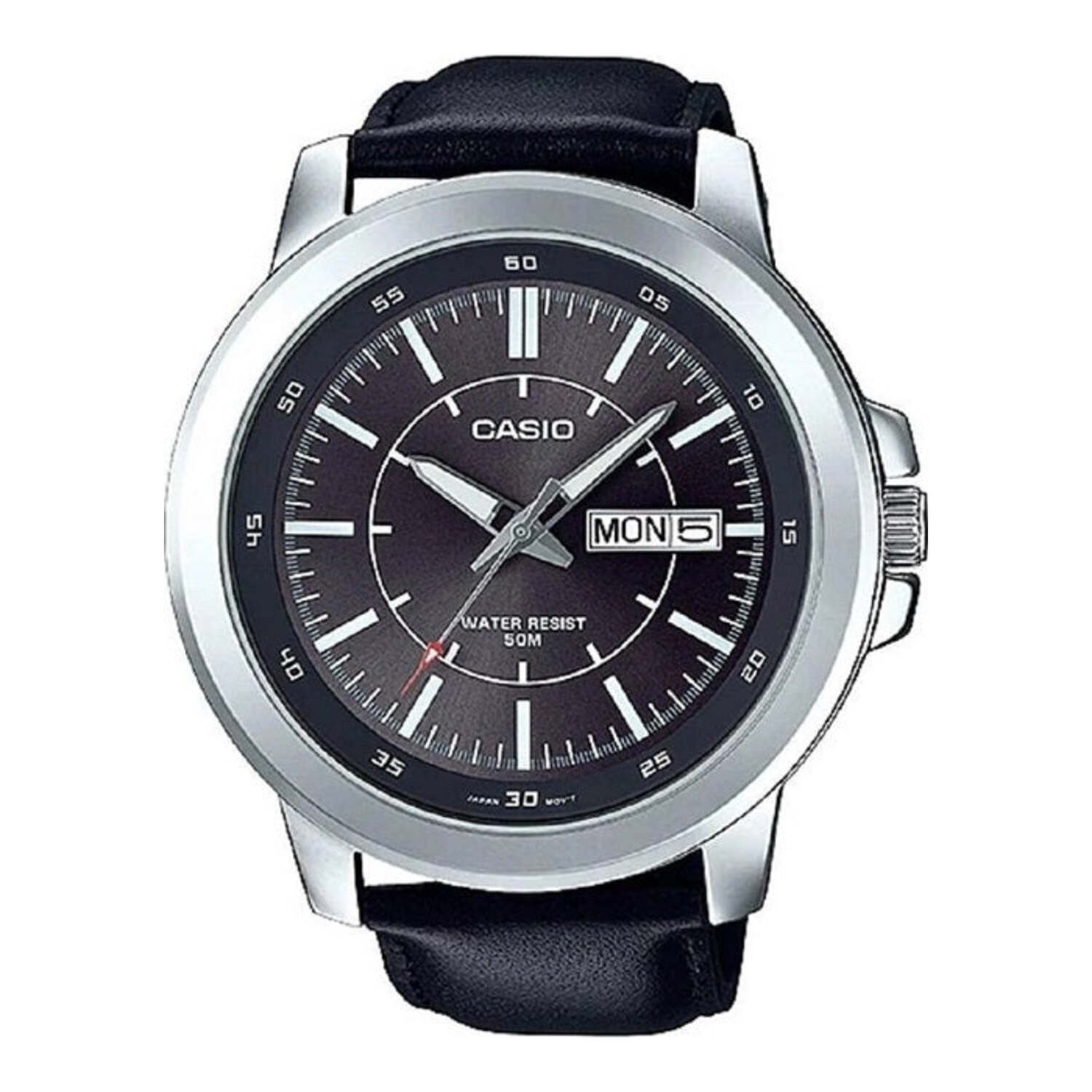 Montre Casio Collection XL en cuir avec date