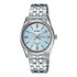 Casio Damen Analog Quarzuhr mit Edelstahlgehäuse und Edelstahlarmband, braunes Zifferblatt