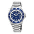 Casio Damen Analog Quarzuhr mit Edelstahlgehäuse und Edelstahlarmband, schwarzes Zifferblatt mit Multifunktionsanzeigen