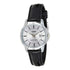 Casio Damen Analog Quarzuhr mit Metallgehäuse und Lederarmband, weißes Zifferblatt