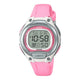 Damen-Digitaluhr mit Resin-Gehäuse und Resinarmband in Rosa, schwarzes Display (10 Jahre Batterie)