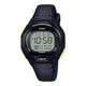 Damen-Digitaluhr mit Resin-Gehäuse und Resinarmband, schwarzes Display (10 Jahre Batterie)