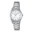 Montre à quartz pour femme en acier inoxydable avec cadran clair et bracelet en acier inoxydable