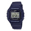 Montre à quartz numérique avec boîtier et bracelet en résine, affichage bleu (50 m)