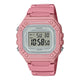 Digitale Quarzuhr mit Resin-Gehäuse und Resinarmband in Rosa, violettes Display (50 m)