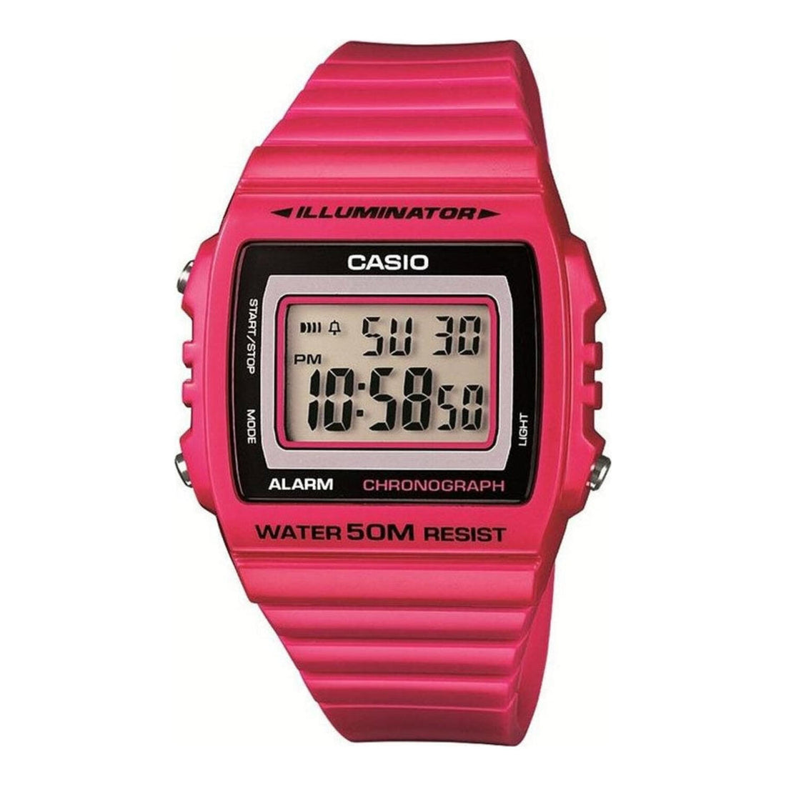Casio Digitale Sportuhr mit Stoppuhr, Alarm und 50 m Wasserdichtigkeit in Rot