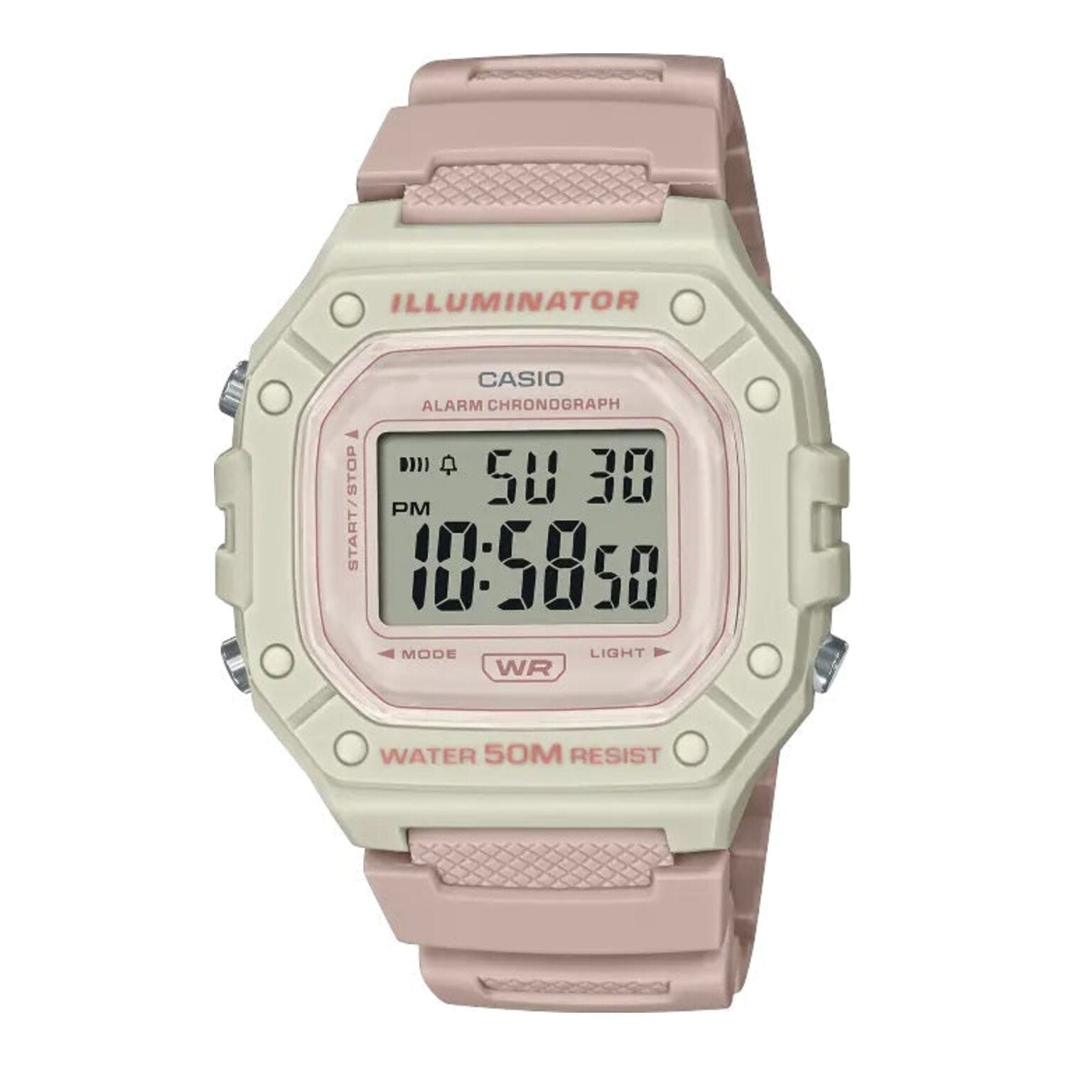 Montre de sport numérique Casio W 218HC (rouge, variante 4A2)
