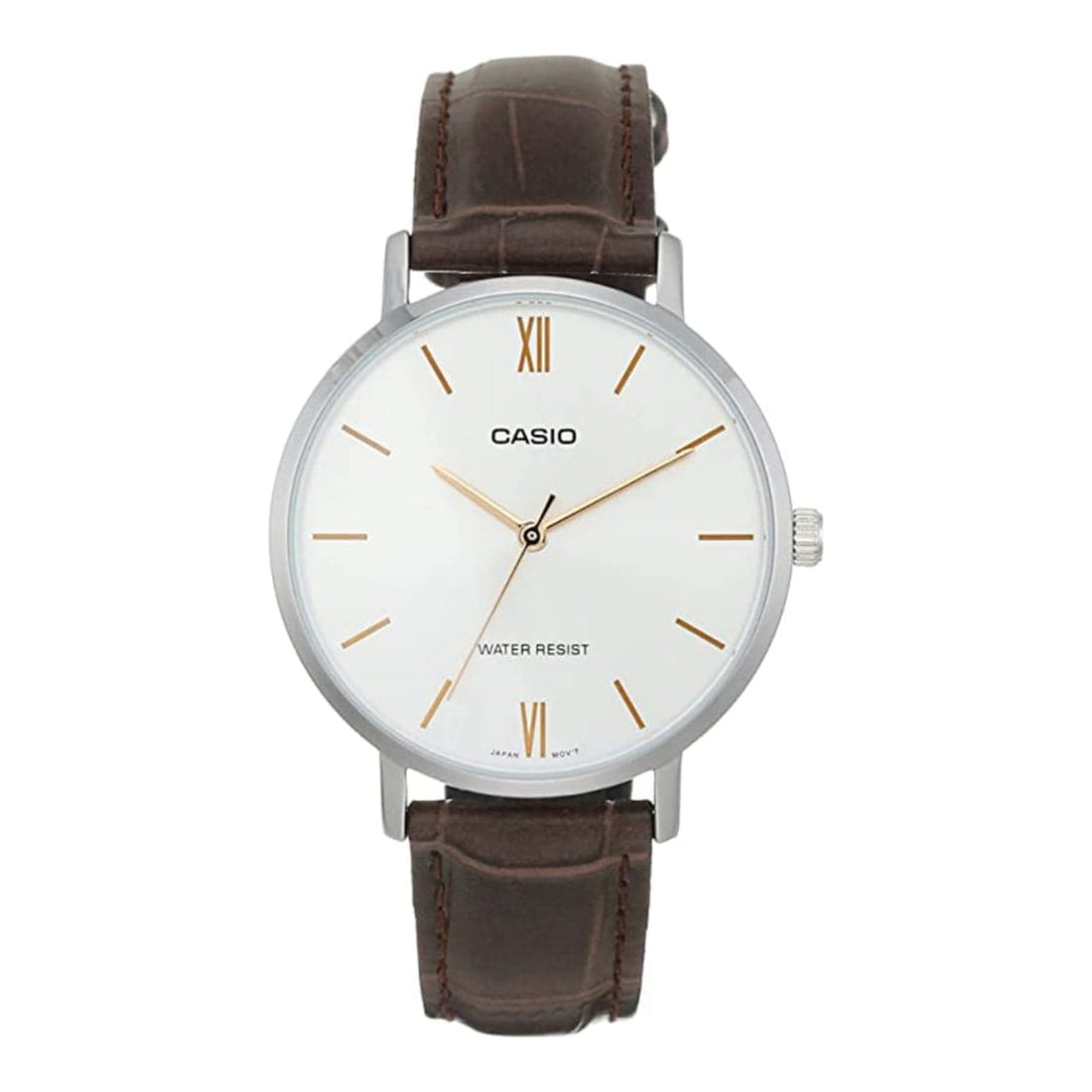 Casio Enticer Ladies Rose Dial Leather Watch