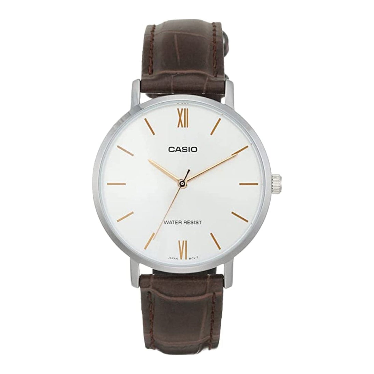 Casio Enticer Ladies Rose Dial Leather Watch