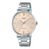 Casio Enticer Ladies Rose Dial Steel Watch