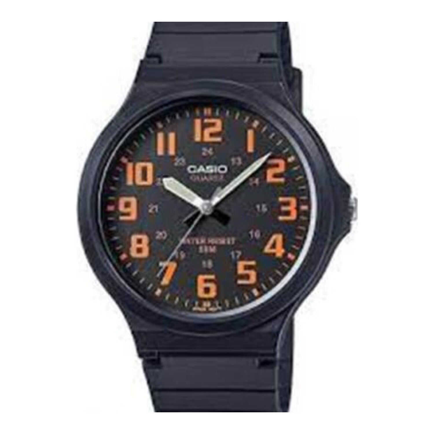 Montre Casio pour homme, analogique à quartz, boîtier et bracelet en résine, cadran rose