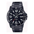 Casio Herren Analog Quarzuhr mit Resin Gehäuse und Resinarmband, schwarzes Zifferblatt mit Datumsanzeige