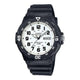 Herren-Analog-Quarzuhr mit Resin-Gehäuse und Resinarmband, weißes Zifferblatt