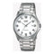 Men's quartz watch made of stainless steel with a light dial and stainless steel bracelet