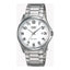 Montre à quartz pour homme en acier inoxydable, avec cadran clair et bracelet en acier inoxydable.