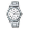 Men's quartz watch made of stainless steel with a light dial and stainless steel bracelet