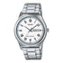 Casio Herren Quarzuhr aus Edelstahl mit hellem Zifferblatt und Edelstahlarmband