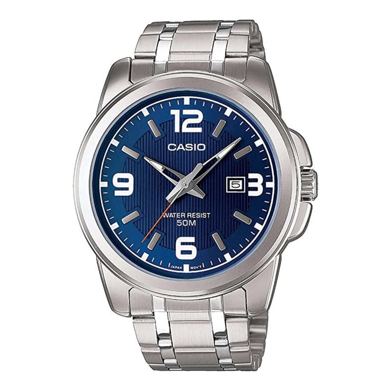 Casio Klassische Herrenuhr (MTP 1314PD 2A, blau)
