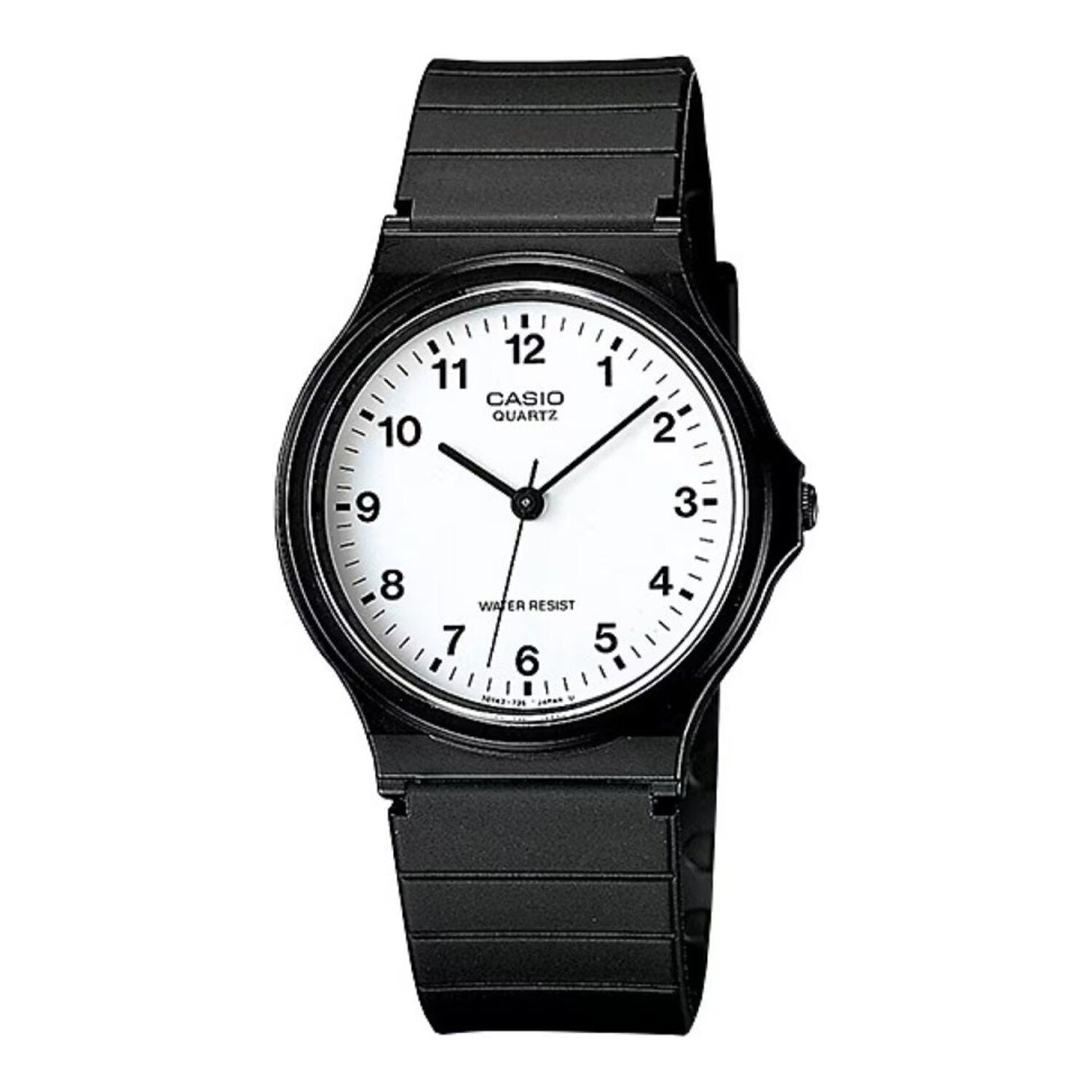 Montre Casio Classic unisexe à quartz avec cadran clair et bracelet en résine noire