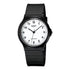 Casio Klassische Unisex Quarzuhr mit hellem Zifferblatt und schwarzem Resinarmband