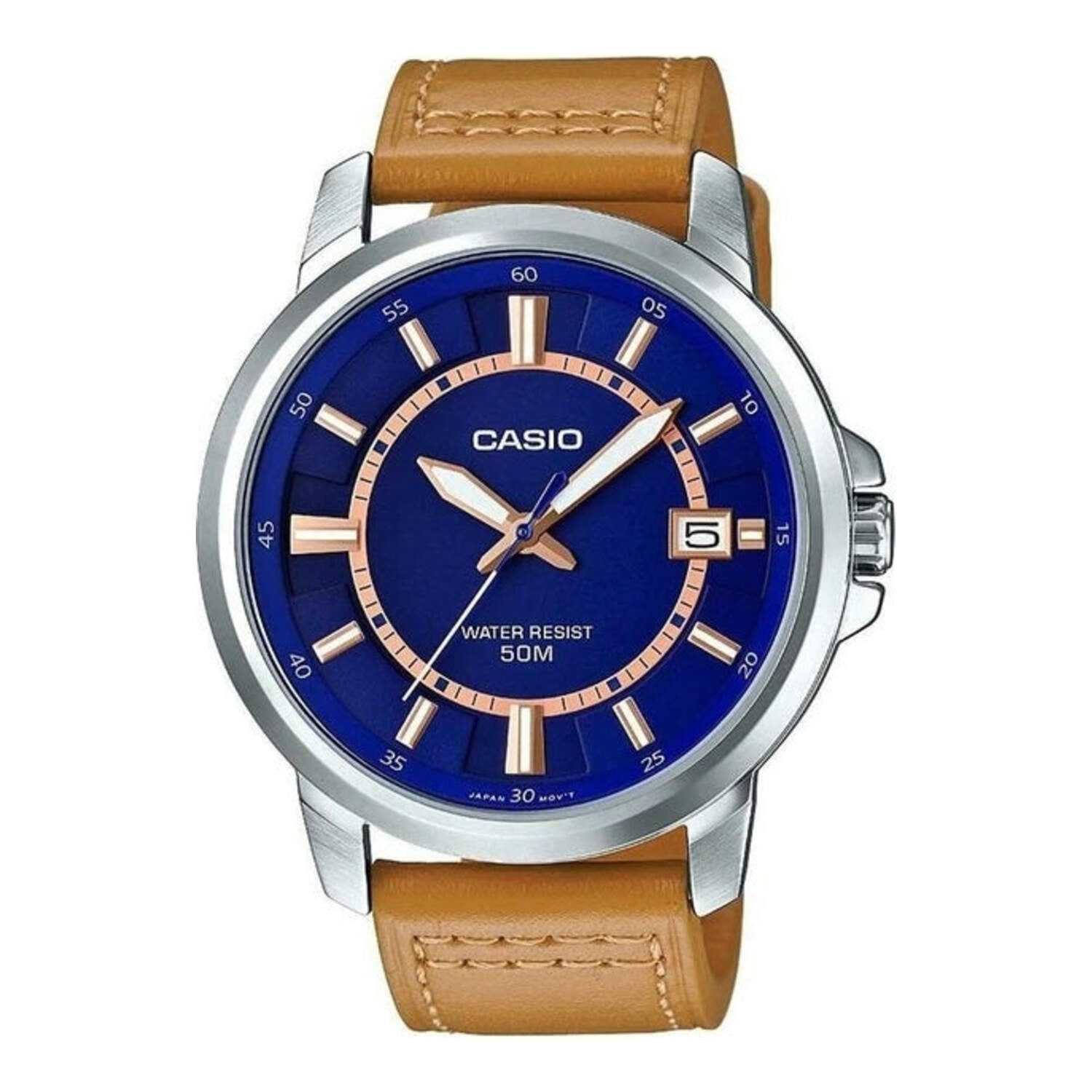 Montre multifonctionnelle Casio pour homme (MTP E130L 2A2)