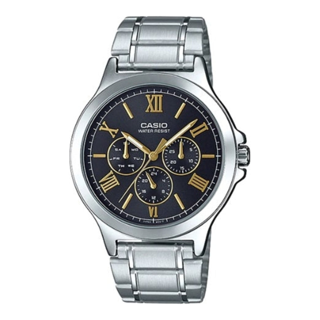 Casio Multifunktions Herrenuhr MTP V300D 1A2 (silber/schwarz)