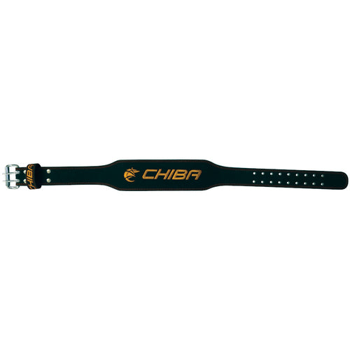 Chiba 40810 Ledergürtel Schwarz Gold M