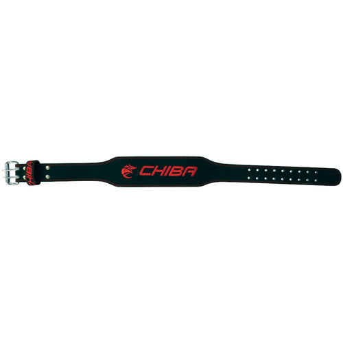 Chiba 40810 Ledergürtel Schwarz Rot S