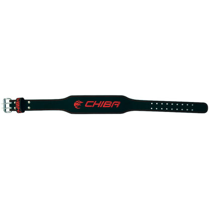 Chiba 40810 Ledergürtel Schwarz Rot Xs