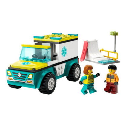 city fahrzeuge rettungswagen und snowboarder 79 teile