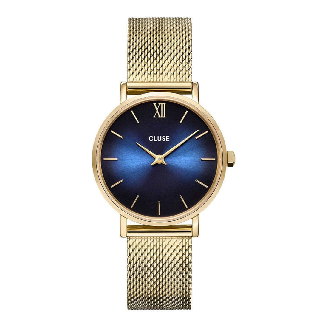Cluse Minuit Mesh Gold Deep Blue